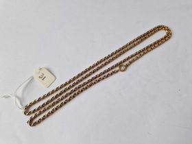 A VICTORIAN NECK CHAIN 9CT 15.1 GMS