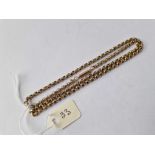 A fancy Victorian belcher neck chain with barrel clasp 9ct 6.2 gms