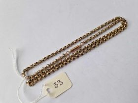 A fancy Victorian belcher neck chain with barrel clasp 9ct 6.2 gms