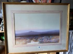 FREDERICK J WIDGERY, 1904, 'A Dartmoor Landscape', 14" x 21", signed and dated