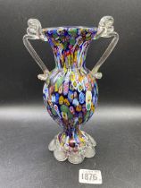 Millifori Glass Vase 8" High