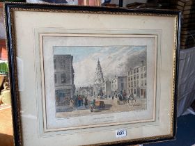 A Lithograph by T COLSON of 'The Cross', Worcester, 12" x 14"
