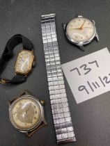 A ladies rolled gold and gents vintage wrist watch together with a gents WESTCLOX wrist watch with