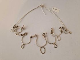 A hand made silver necklace by C Wilkes 18 inch