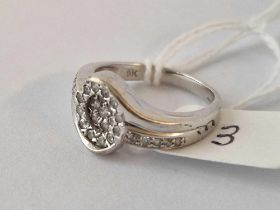 A white gold diamond ring 0.35 carat 9ct size O 4.5 gms