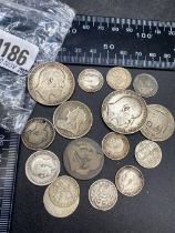 Bag pre 1920 silver UK coins, (56)