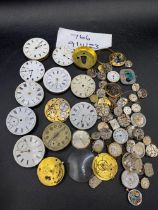 A box of assorted watch movements