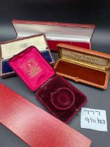 A GIRAUD PERREGAUX watch box and four others