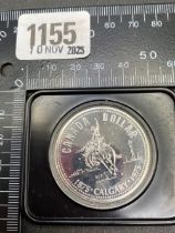 Canadian $1 500 silver poof 1975
