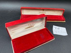 Two OMEGA watch boxes