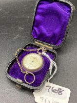 A unusual white metal cased watch shaped MORITZ IMMISCH thermometer