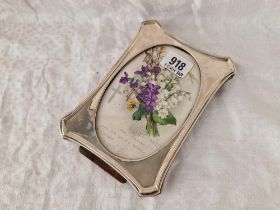 A photo frame with oval aperture, 6.5 inches high, Birmingham 1915 by ANJ & E