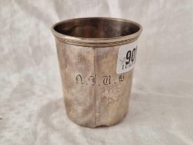 A Russian beaker of tapering form, 3 inches high, 1859, 85 g.