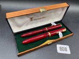 A Parker DUO FOLD and Parker Slim fold pen both with 14ct nibs