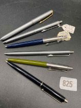 Parker & other ball point pens (6)