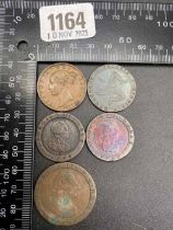 I.O.M halfpenny token 1831, halfpennies 1798/9 etc610