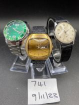 Three vintage wrist watches including a ACCURIST example