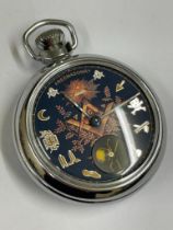 Vintage Masonic Automaton Pocket Watch ( Rotating Skull )