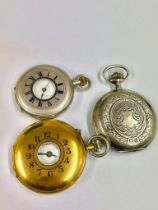 Gents X2 Silver Hunter Pocket Watch & X1 Other