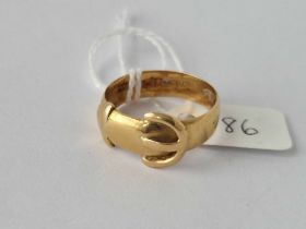 A Buckle Ring 18Ct Gold Size U 6.4 Gms