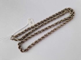 A Large Silver Rope Chain 26 Inch 106 Gms