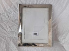 A Large Plain Oblong Photo Frame, 9.5" High, Birmingham 1924 By S&M