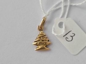 A Gold Christmas Tree Charm Pendant