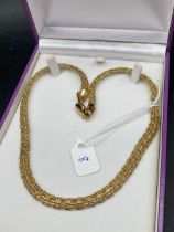 A Flat Link Neck Chain 9Ct 14 Inch 18.2 Gms Boxed