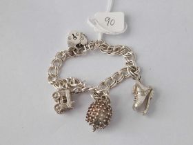 A Silver Charm Bracelet 24 Gms