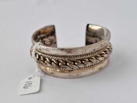 A Heavy Egyptian Cuff Bangle 106 Gms