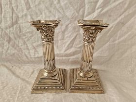 Another Pair Of Similar Candlesticks, 6 Inches High, Sheffield 1925