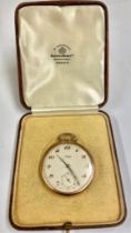 Gents 9Ct Gold Mappin & Webb Pocket Watch Working