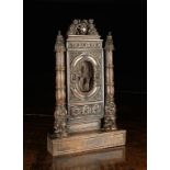 A Highly Decorative & Unusual 19th Century Carved Wooden Mantel Shelf Ornament featuring a