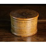 A English Early 18th Century Pole Lathe Turned Beech-wood Love Token Box of circular form with