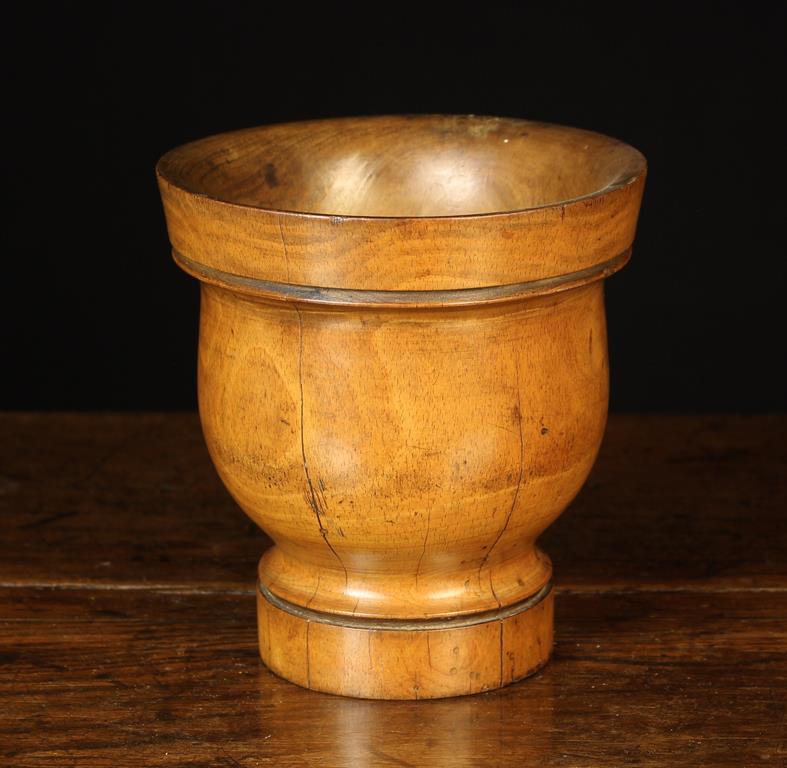 A Late 18th/Early 19th Century Pole Lathe Turned Sycamore Apothecary Jar & Cover and a 19th - Image 2 of 3