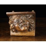A 16th Century Carved Walnut Misericord Carving, possibly Alsace.