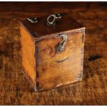 A Small 18th Century Mahogany Box of rectangular form with through dove tail sided sides.
