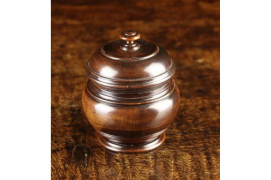 Two 19th Century Treen Ointment Jar & Covers 4" (10 cm) high & A 19th Century French Turned - Image 6 of 6