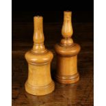 A Pair of 19th Century Turned Boxwood Glove Powderers, 4¾" (12 cm) in height.*