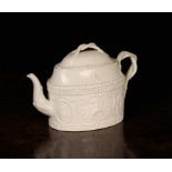 A Leeds Pottery Revival Teapot commemorating the Royal Visit of Edward VII & Alexandra, 1902. The