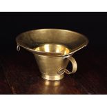 A Late 18th/Early 19th Century Sheet Brass Shaving Mug & Bowl; both with hanging rings.