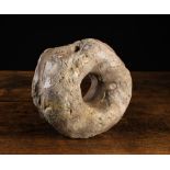 A Very Large & Rare Solid Flint Witches' Stone, 6¼" (16 cm) high, 10¾" (27 cm) in diameter.