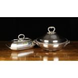 A Silver Plated Heated Tureen and an Entree Dish.