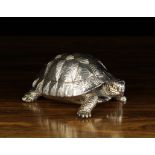 A Filled Sterling Silver Ornamental Tortoise by with Sheffield hallmarks for 2022 and CS maker's