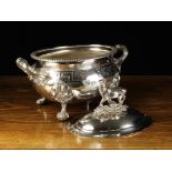 A Victorian Silver Plated Tureen of oval form.