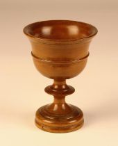 An 18th Century Turned Fruitwood Goblet.