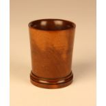 A Small George III Yew Wood Beaker, of fine colour & patination.