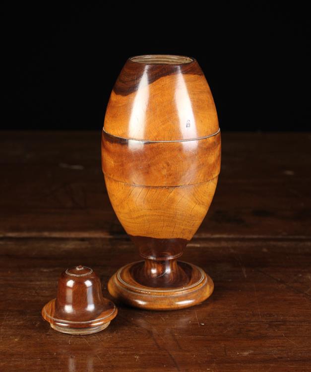 A Fine 19th Century Turned Lignum Vitae Jar. - Image 2 of 3
