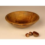 A Good 19th Century Sycamore Food Bowl.