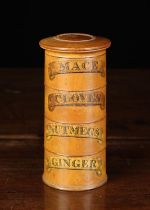 An Early 19th Century Turned Boxwood Spice Tower of fine colour & patination.